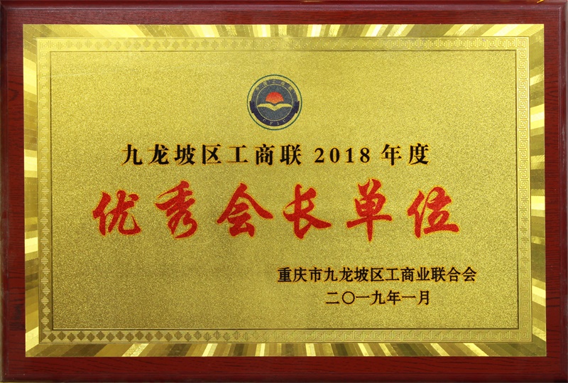 九龙坡区工商联2018年度优秀会长单位